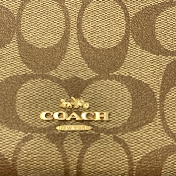 Coach Women's Signature Canvas & Leather Double Zip Wristlet - Picture 3 of 7